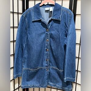 Cascade Blues VINTAGE CLASSIC Denim SHIRT Jacket Y2K WOMEN SIZE M